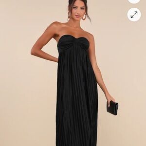 Lulu's Black Strapless Dress